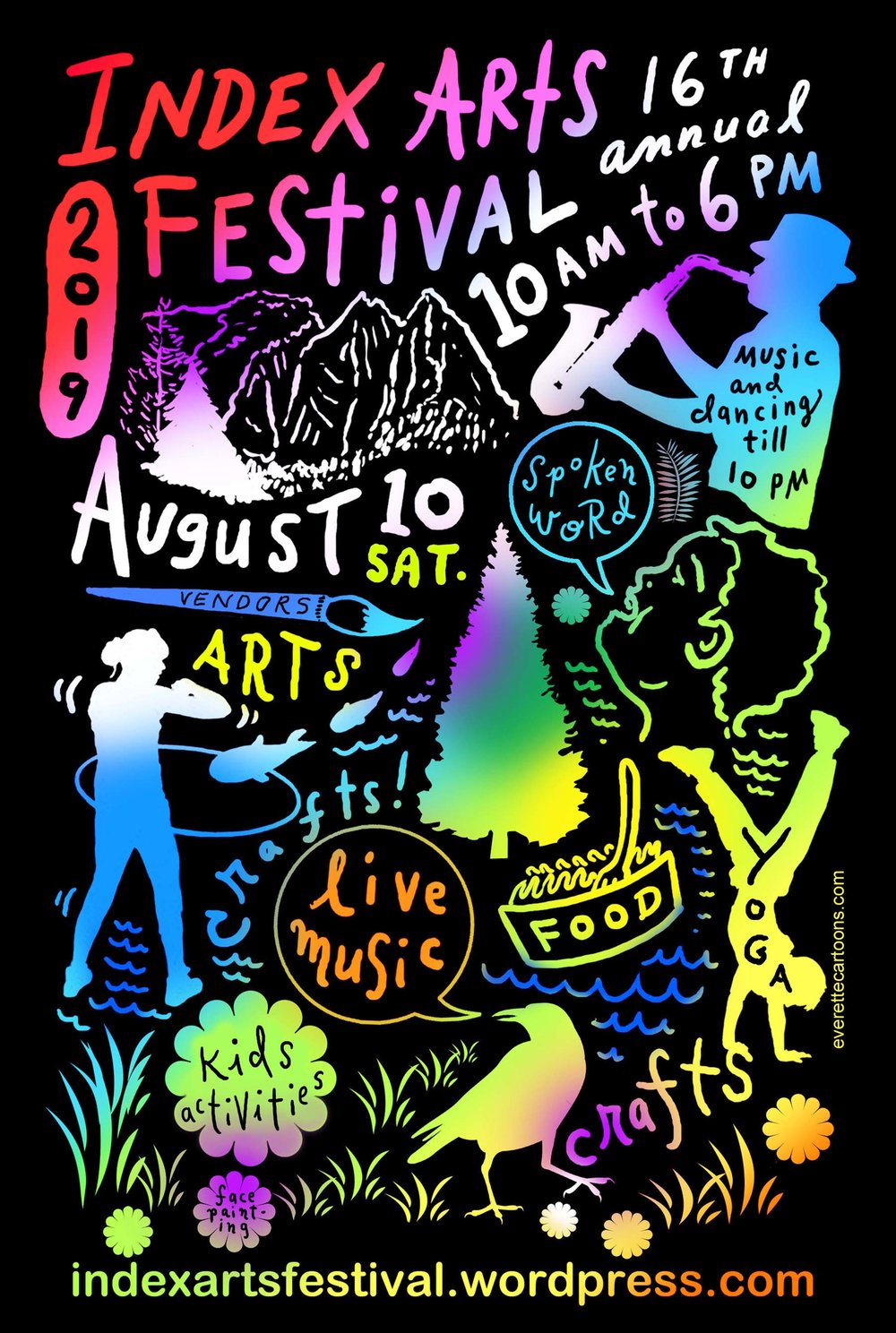 Poster for annual  Index Arts Festival , Index, Washington.